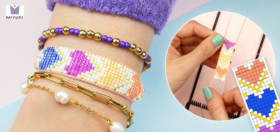 How to make a Woven Beadloom Bracelet with Miyuki beads - Tips +