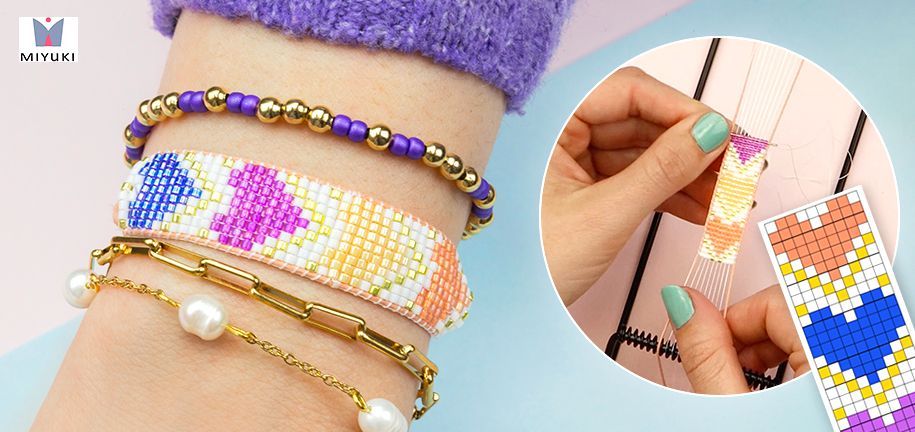 Making a Miyuki woven bead bracelet