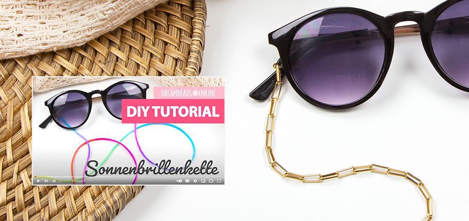 Making a sunglasses chain with DIY tutorials