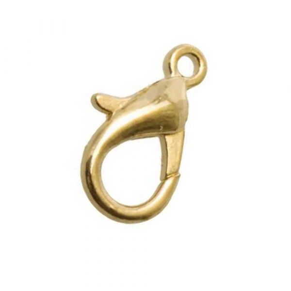 Stainless steel lobster claw clasp, 11 mm