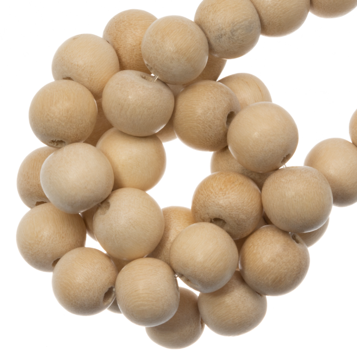 white wood beads 5 mm