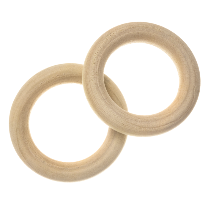 Wooden Rings (50 x 8 mm, inner size 30 mm) 10 pcs