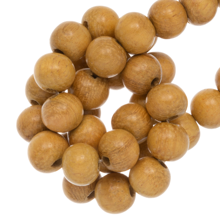 yellow wooden beads natural product 6 mm