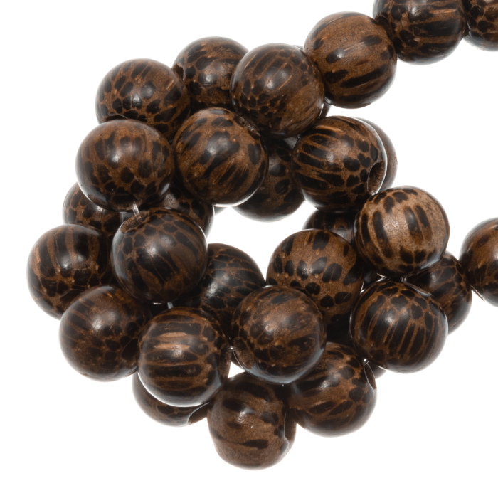 wooden beads 10 mm brown natural 