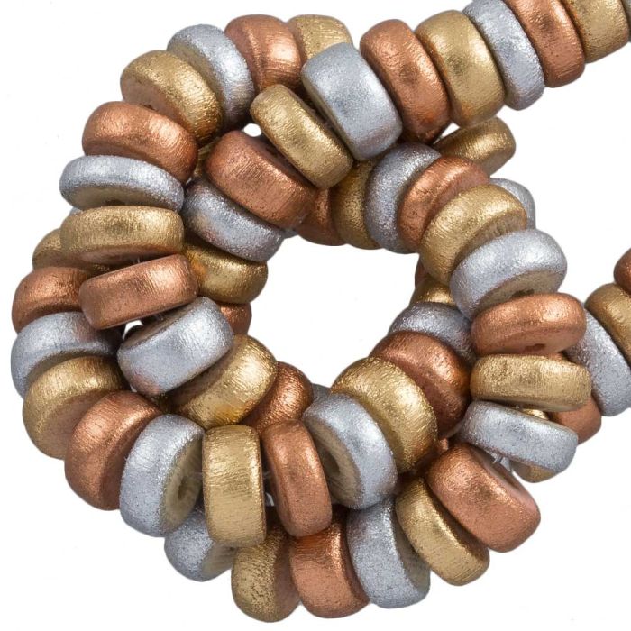 wooden metallic beads silver copper and gold color 8 mm wooden metallic beads silver copper and gold color 8 mm