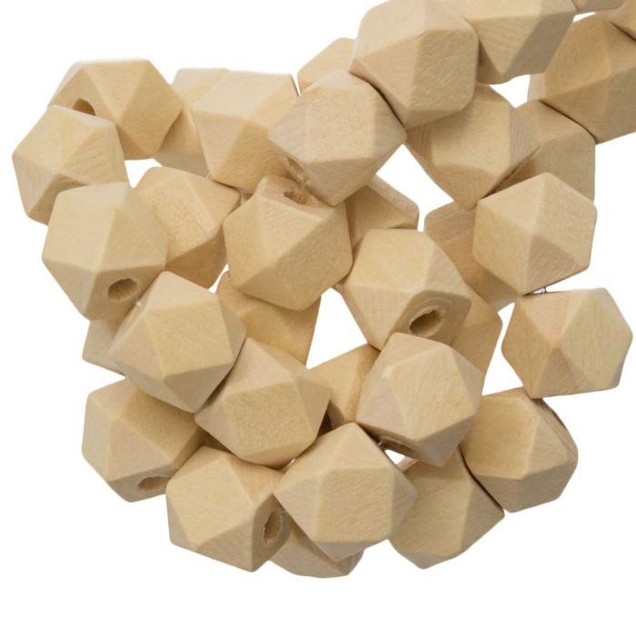 Natural Wooden Cube Beads (12 mm) 25 pcs