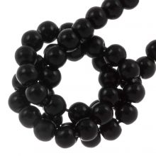Czech Glass Pearls (2 mm) Shiny Black (150 pcs)