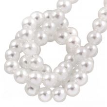 Czech Glass Pearls (2 mm) Shiny Bright White (150 pcs)
