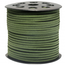 Faux Suede Cord (3 mm) Cactus Green (90 meters)