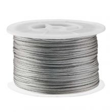 Satin Cord (1 mm) Grey (91 meters)