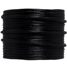 Satin Cord (2 mm) Black (10 Meter)