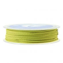 Twisted Nylon Cord (1 mm) Bright Olive (15 Meter)