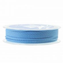 Twisted Nylon Cord (1 mm) Water Blue (15 Meter)