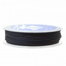 Twisted Nylon Cord (1 mm) Black (15 Meter)