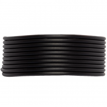 Rubber Cord hollow ((2 mm) Black (5 Meter) 