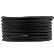 Rubber Cord (4 mm) Black (5 Meter) hollow inside