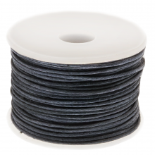 Waxed Cotton Cord (circa 0.8 mm) Dark Blueberry (25 meters)