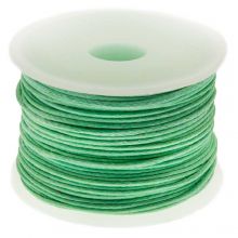 Waxed Cotton Cord (circa 0.8 mm) Bright Mint Green (25 meters)