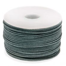 Waxed Cotton Cord (circa 0.5 mm) Stone Blue Grey (25 meters)
