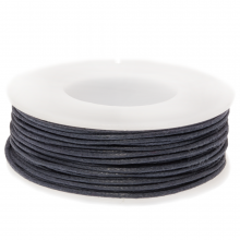 Waxed Cotton Cord (circa 1 mm) Dark Blueberry (25 meters)
