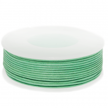 Waxed Cotton Cord (circa 1 mm) Bright Mint Green (25 meters)