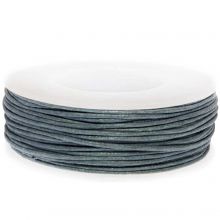 Waxed Cotton Cord (circa 1 mm) Stone Blue Grey (25 meters)