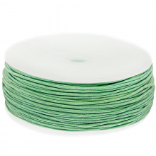 Waxed Cotton Cord (circa 1 mm) Bright Mint Green (90 meters)