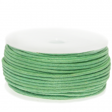 Waxed Cotton Cord (circa 1.5 mm) Bright Mint Green (25 meters)