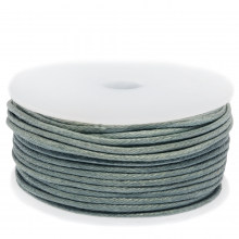 Waxed Cotton Cord (circa 1.5 mm) Stone Grey (25 meters)