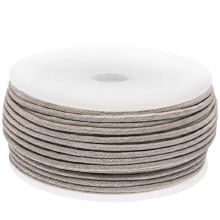 Waxed Cotton Cord (circa 1.5 mm) Urban Taupe (25 meters)