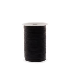 Waxed Cotton Cord (circa 0.8 mm) Black (500 meters)