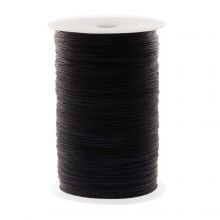 Waxed Cotton Cord (circa 0.8 mm) Black (500 meters)