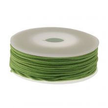 Waxed Cotton Cord (ca 1 mm) Spinach green (25 meters)