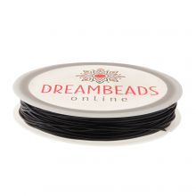 Waxed Polyester Cord (1 mm) Black (15 meters)