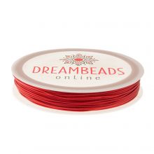 Waxed Polyester Cord (0.5 mm) Tango Red (20 meters)