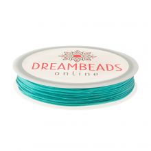 Waxed Polyester Cord (0.5 mm) Blue Turquoise (20 meters)