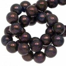 Czech Glass Beads (6 mm) Marble Oil (25 pcs)