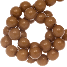 Czech Glass Beads (8 mm) Caramel Brown (75 pcs)