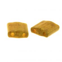 Miyuki Tila (5 x 5 mm) Matted Opaque Mustard (50 pcs)