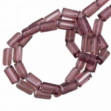 Glass Beads Transparent (7 x 4 mm) Purple Brown (80 pcs)