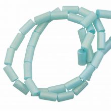 Electroplated Glass Beads Frosted (5 x 2.5 mm) Pale Turquoise AB (95 pcs)