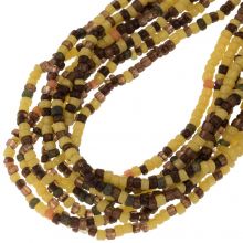 Seed Beads (3 mm) Khaki Yellow Brown Mix (50 gram)