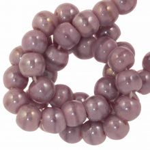 Glass Beads Mother of Pearl Look (4 mm) Mauve Shadows (235 pcs)