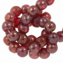 Glass Beads Mother of Pearl Look (4 mm) Raspberry Wine (235 pcs)