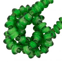 Glass Beads Transparent (8 x 4 mm) Classic Green (60 pcs)