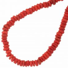 Bone Beads (6 x 3 mm) Poppy Red (90 pcs)