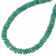 Bone Beads (6 x 3 mm) Blue Turquoise (78 pcs)
