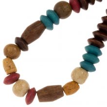 Bead Mix - Wooden Beads (3.5 - 12 x 5 - 8 mm) India (36 pcs)