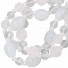 Bead Mix - Glass Beads (3 - 12 mm) Cotton Mix (60 Gram)