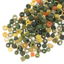 Bead Mix - Seed Beads (3 - 4 mm) Forest Green Mix (100 gram)